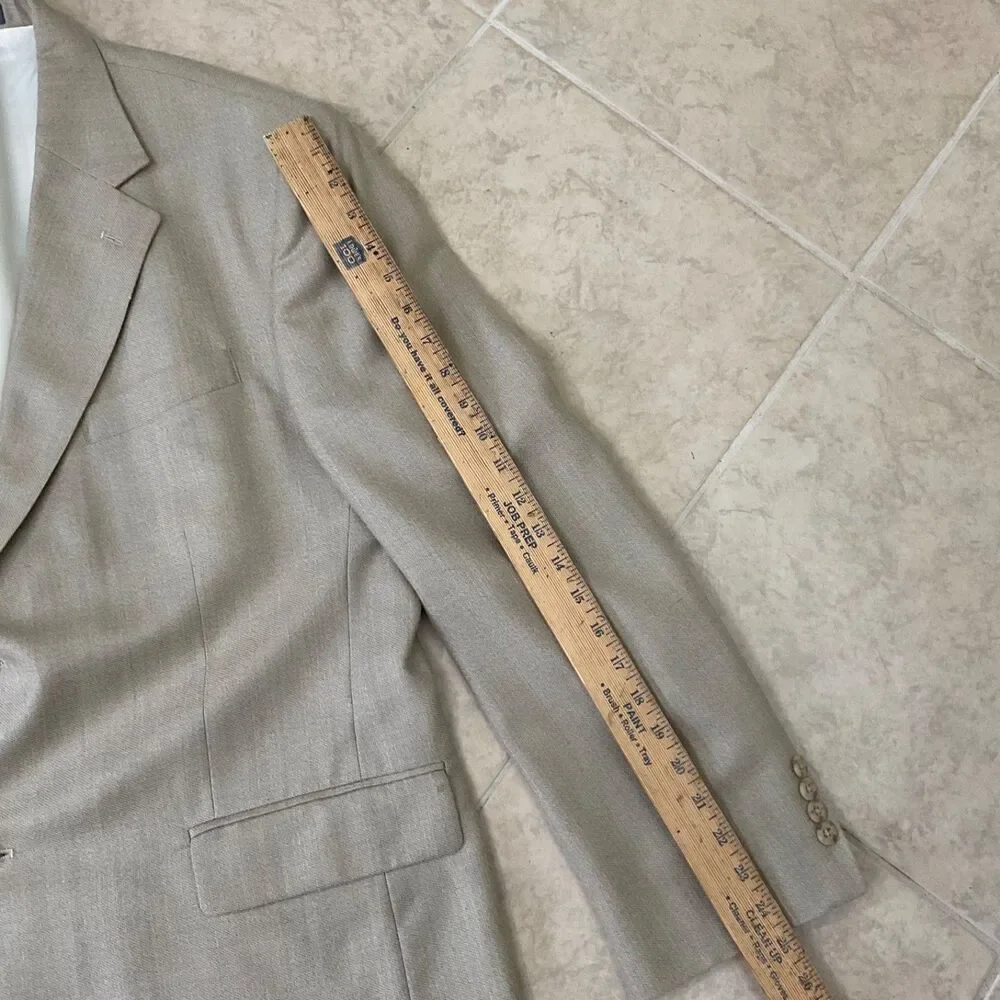 Oscar de La Renta Men’s Brown 44R silk/ Wool Blend Sport Coat Blazer